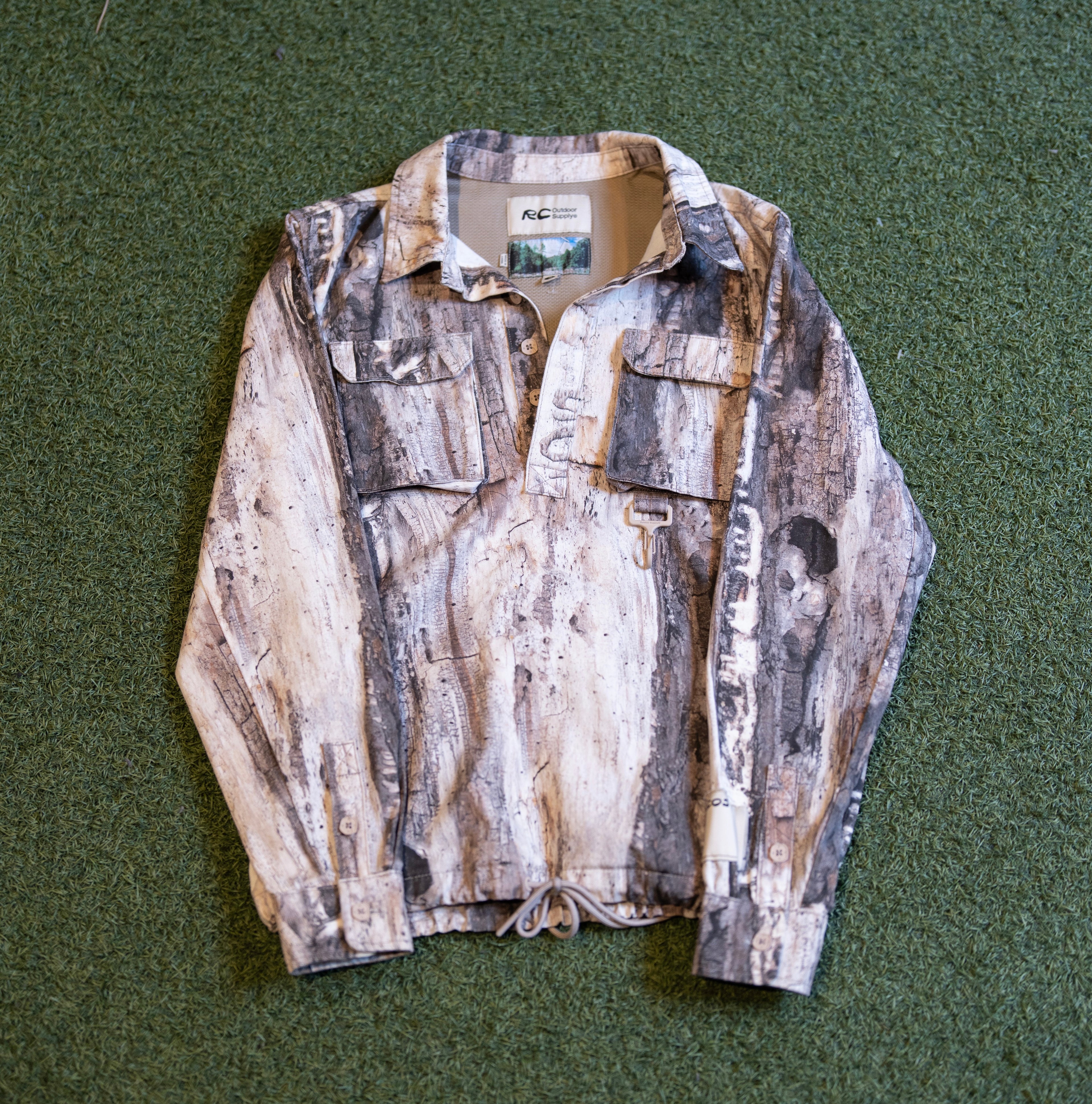 Camo Polo Quarter Button up