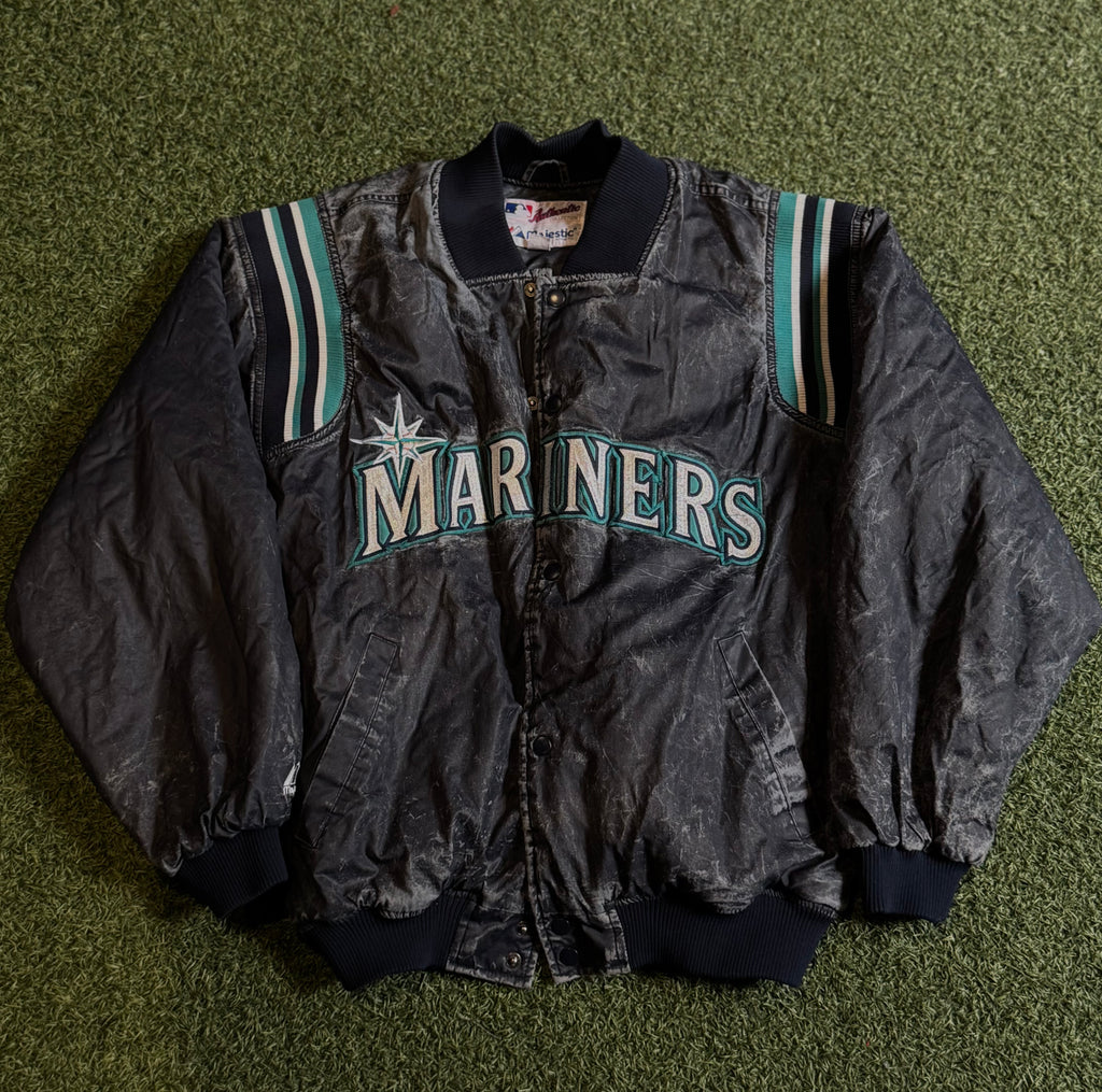 Faded Y2K Mariners Bomber Jacket