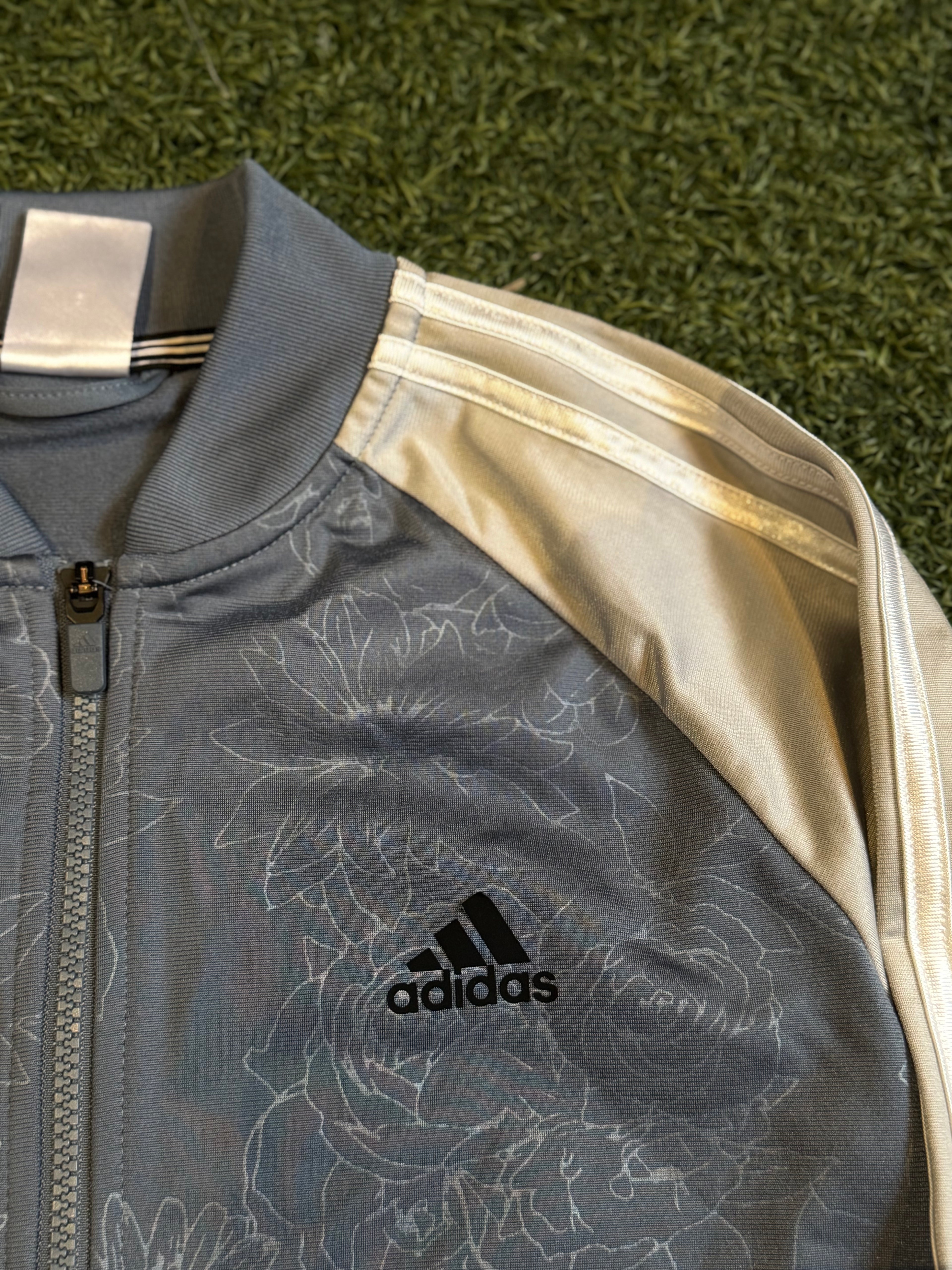 Adidas Floral Print Zip-Up Jacket