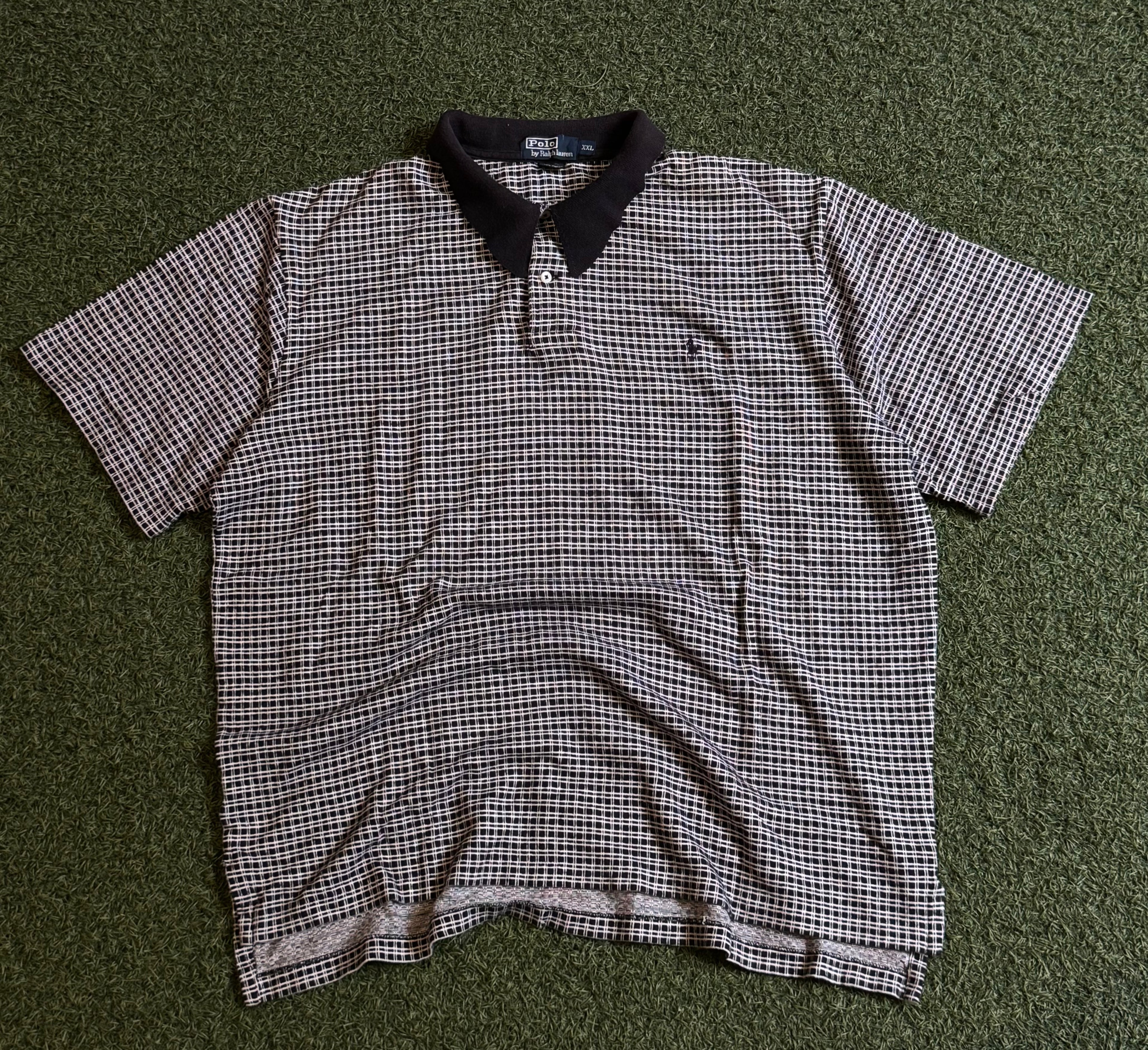 Y2K Ralph Lauren Checkered Polo T-shirt