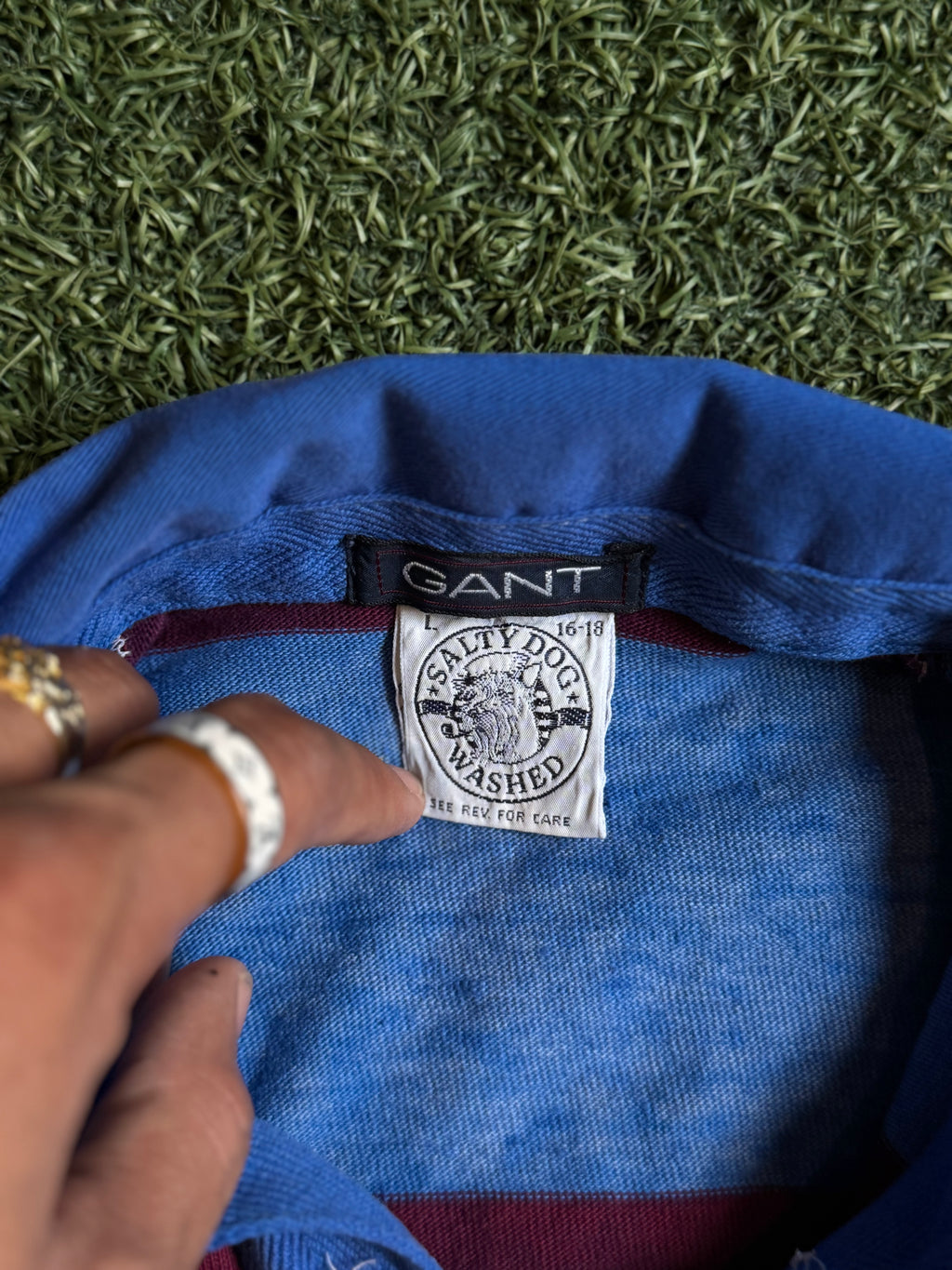 Vintage "Gant" Made in the USA Stripe Polo