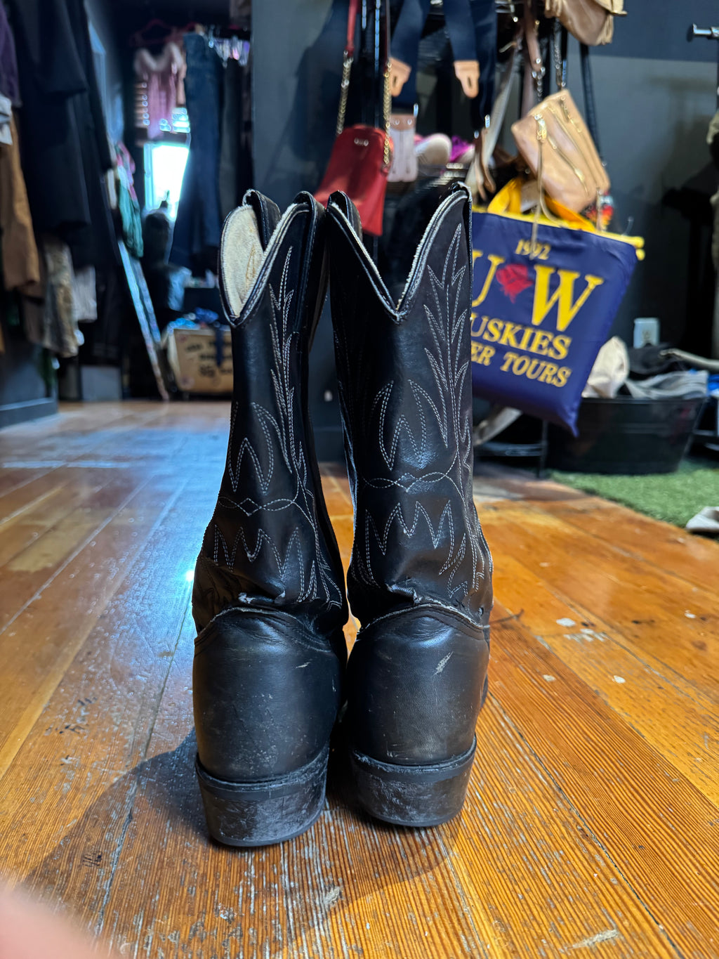 Vintage Leather Wrangler Boots